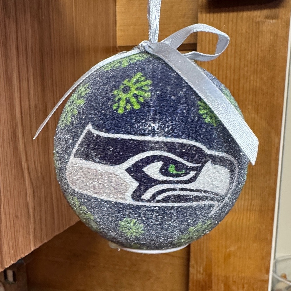 NFL Seahawks Blue and Green Ornament LED